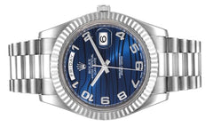 Rolex | Day-Date | 218239 | White gold | 41 mm | White gold | Blue | Automatic