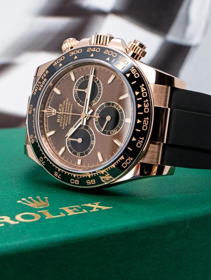 Rolex | Daytona | 126515LN | Rose gold | 40 mm | Rubber | Silver | Automatic