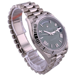 Rolex | Day-Date | 228239-0007 | White gold | 40 mm | White gold | Blue | Automatic