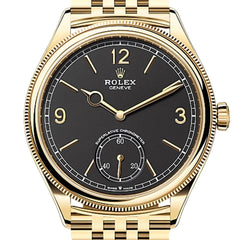 Rolex | 1908 | 52508-0007 | Yellow gold | 39 mm | Yellow gold | Black | Automatic