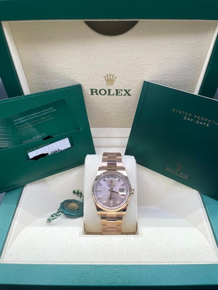 Rolex | Day-Date | 118235 | Rose gold | 36 mm | Rose gold | Gold | Automatic
