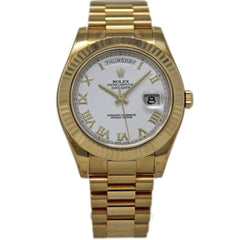 Rolex | Day-Date | 218238 | Yellow gold | 41 mm | Yellow gold | White | Automatic