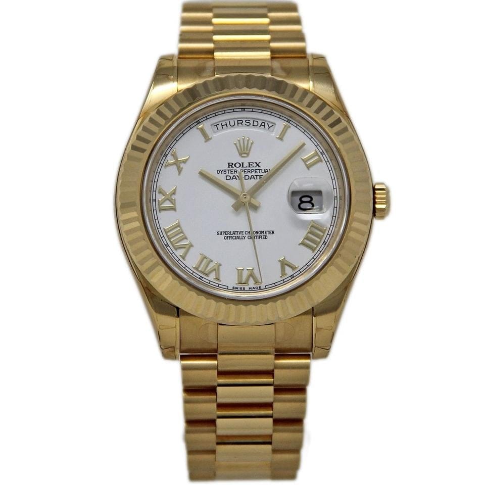 Rolex | Day-Date | 218238 | Yellow gold | 41 mm | Yellow gold | White | Automatic