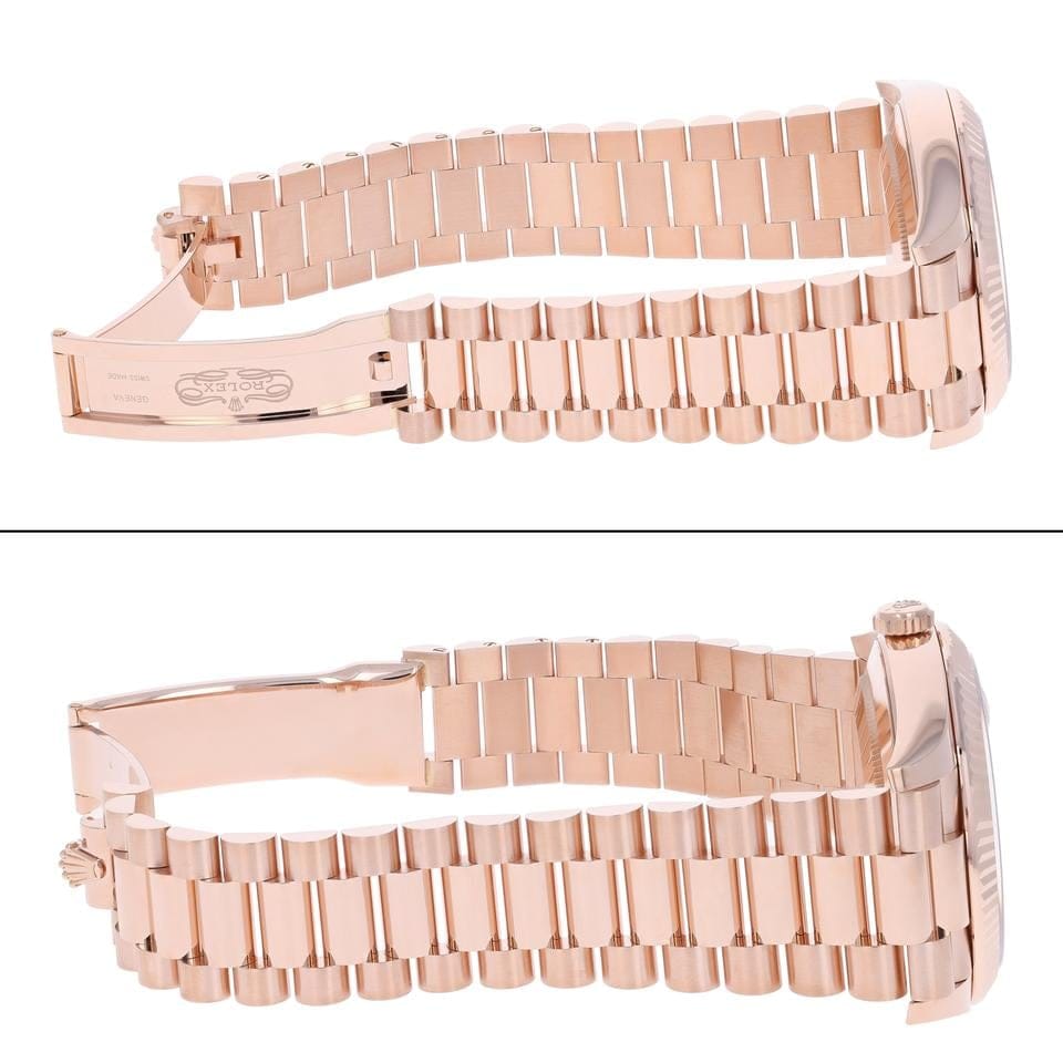 Rolex | Day-Date | 228235 | Rose gold | 40 x 47 mm | Rose gold | Green | Automatic