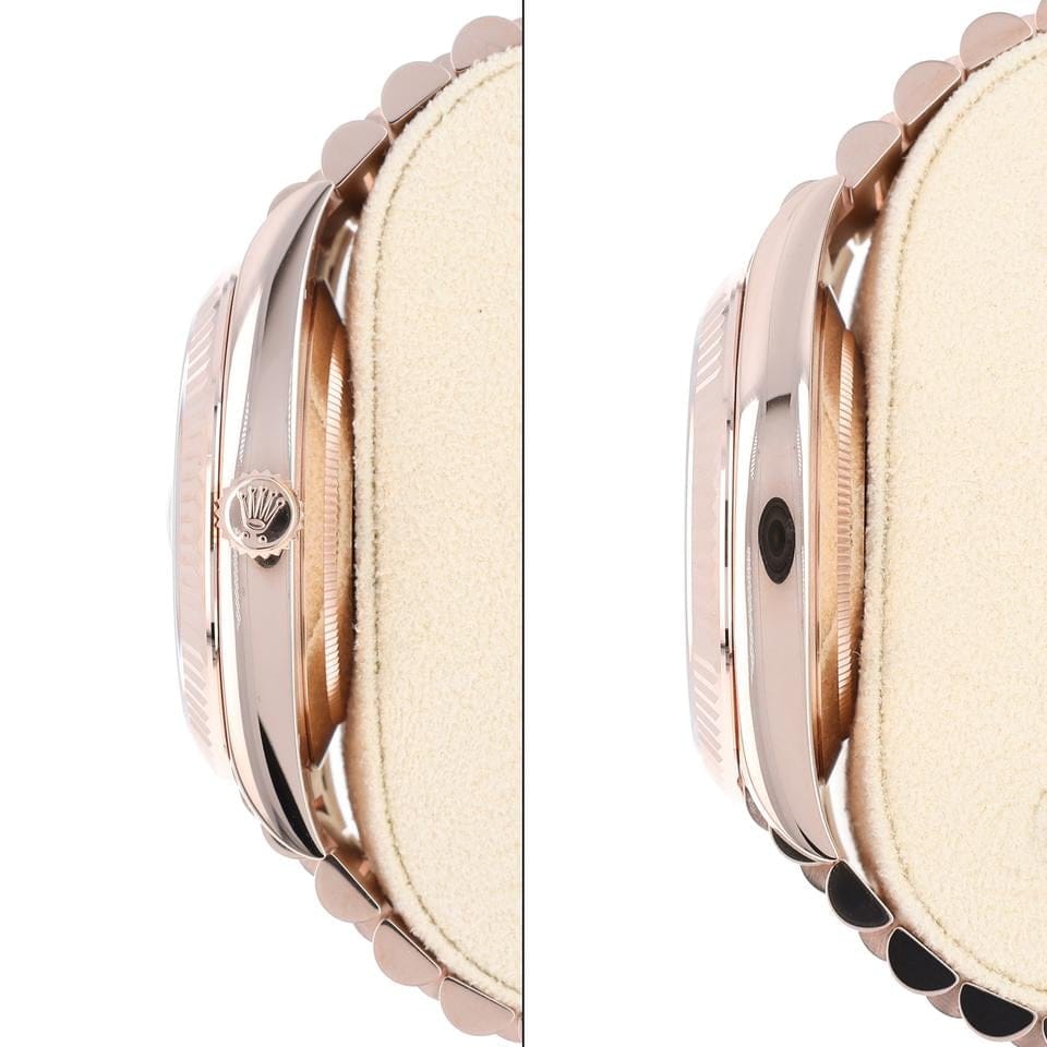 Rolex | Day-Date | 228235 | Rose gold | 40 x 47 mm | Rose gold | Green | Automatic