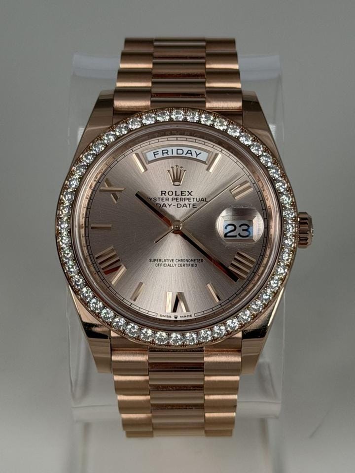 Rolex | Day-Date | 228345RBR | Rose gold | 40 x 48 mm | Rose gold | Champagne | Automatic