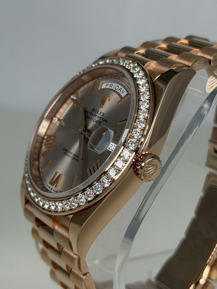 Rolex | Day-Date | 228345RBR | Rose gold | 40 x 48 mm | Rose gold | Champagne | Automatic