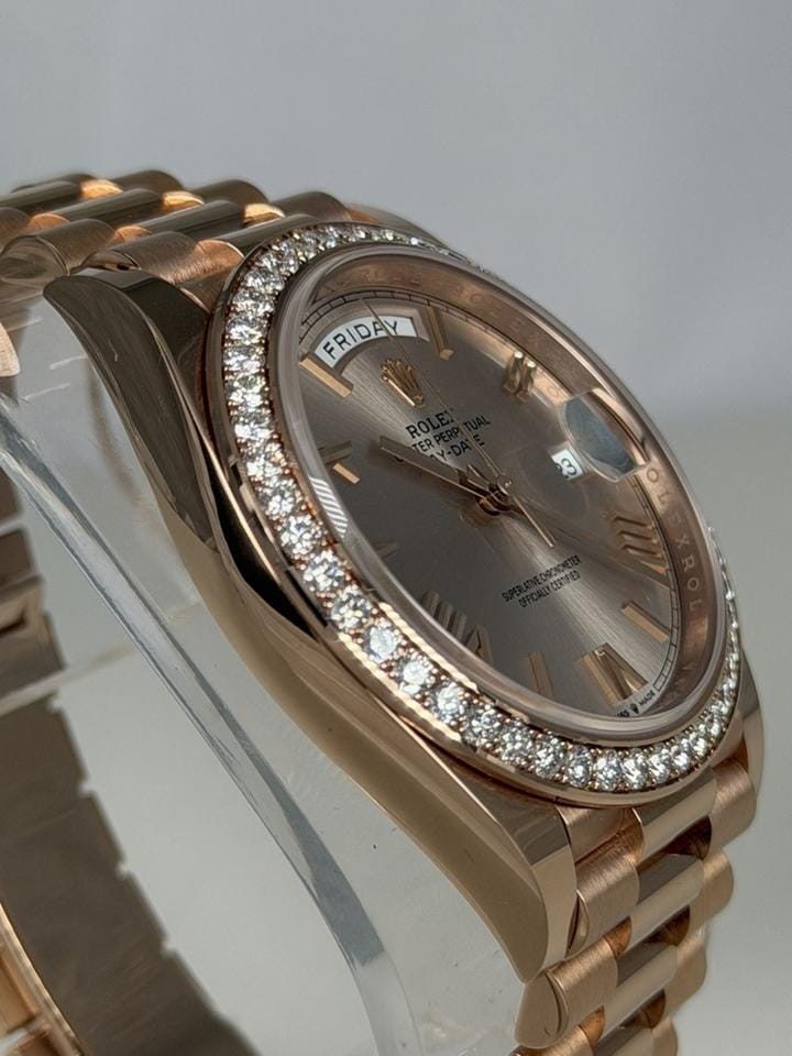 Rolex | Day-Date | 228345RBR | Rose gold | 40 x 48 mm | Rose gold | Champagne | Automatic