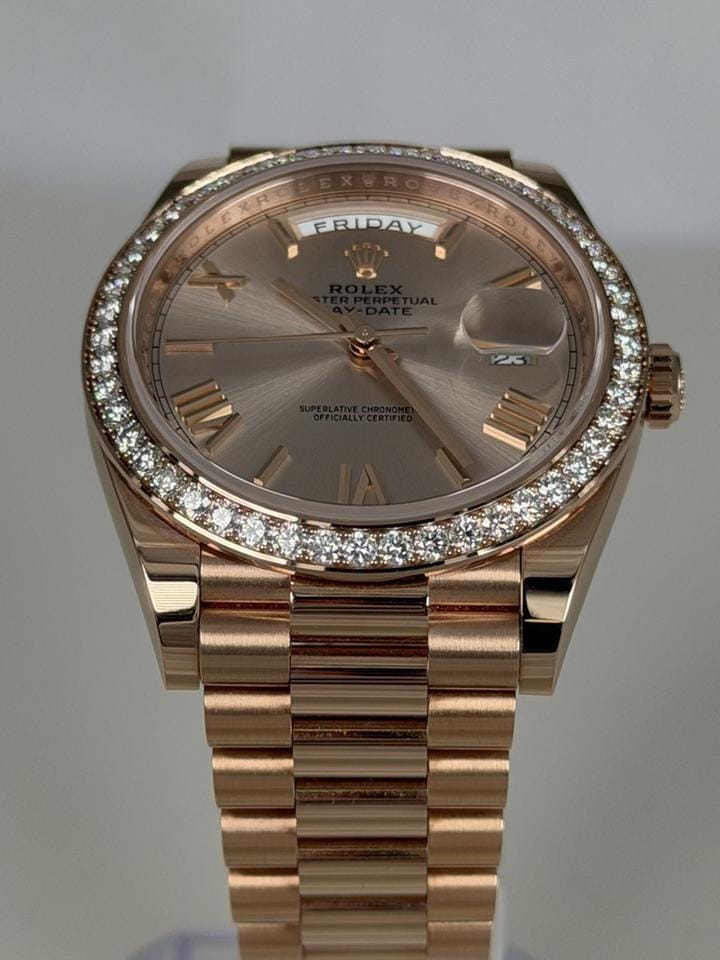Rolex | Day-Date | 228345RBR | Rose gold | 40 x 48 mm | Rose gold | Champagne | Automatic