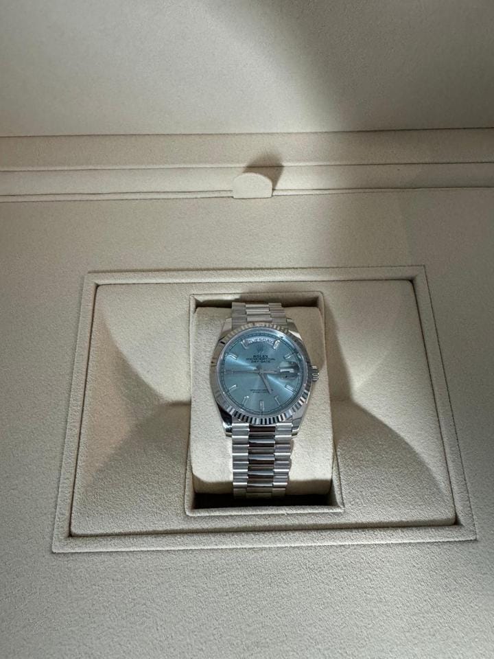 Rolex | Day-Date | 128236 | Platinum | 36 mm | Platinum | Turquoise | Automatic