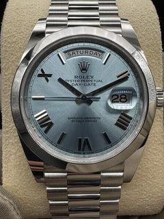 Rolex | Day-Date | 228206 | Platinum | 40 x 48 mm | Platinum | Blue | Automatic