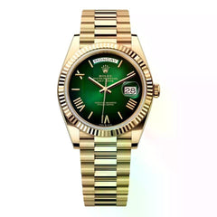 Rolex | Day-Date | 228238-0069 | 40 mm | Yellow gold | Green | Automatic