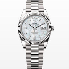 Rolex | Day-Date | 228239 | White gold | 40 mm | White gold | Mother of pearl | Automatic