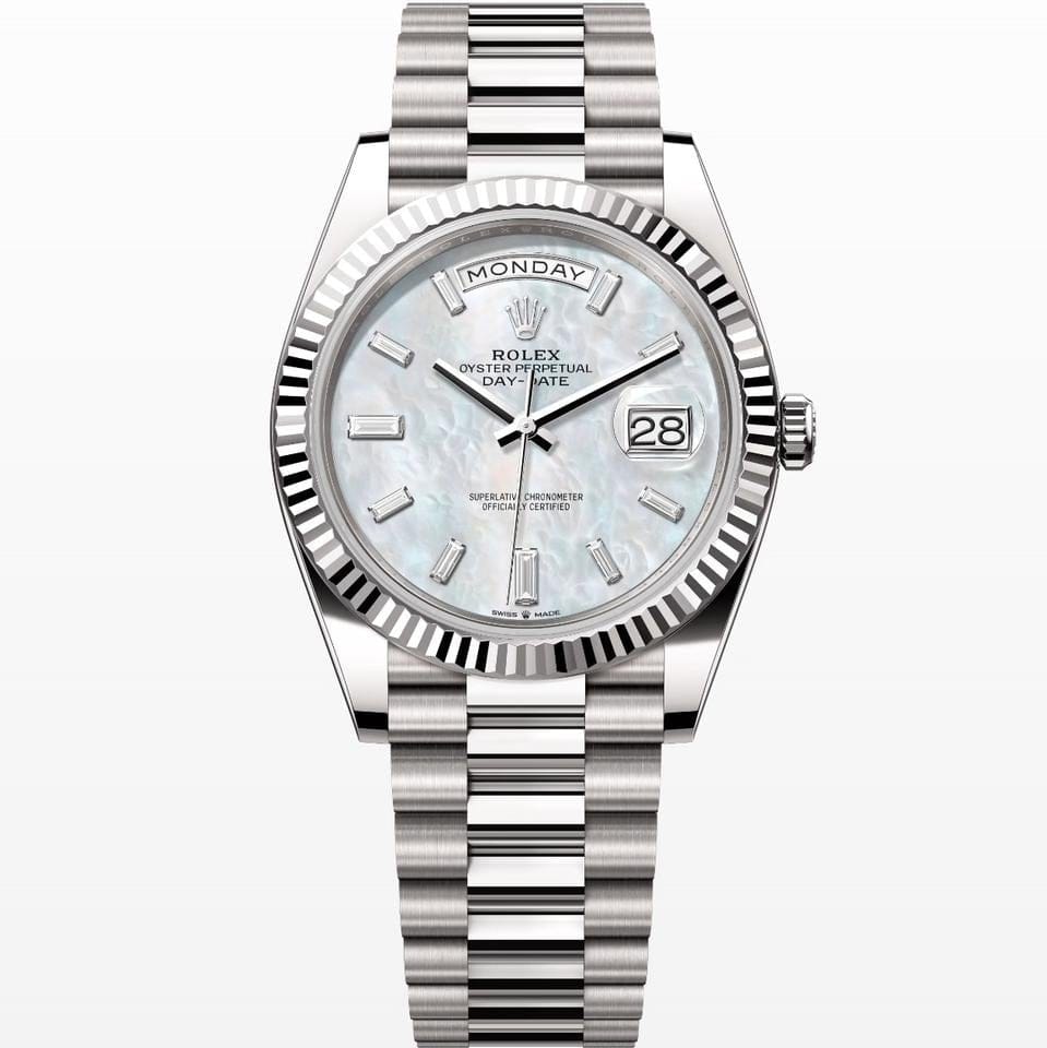 Rolex | Day-Date | 228239 | White gold | 40 mm | White gold | Mother of pearl | Automatic