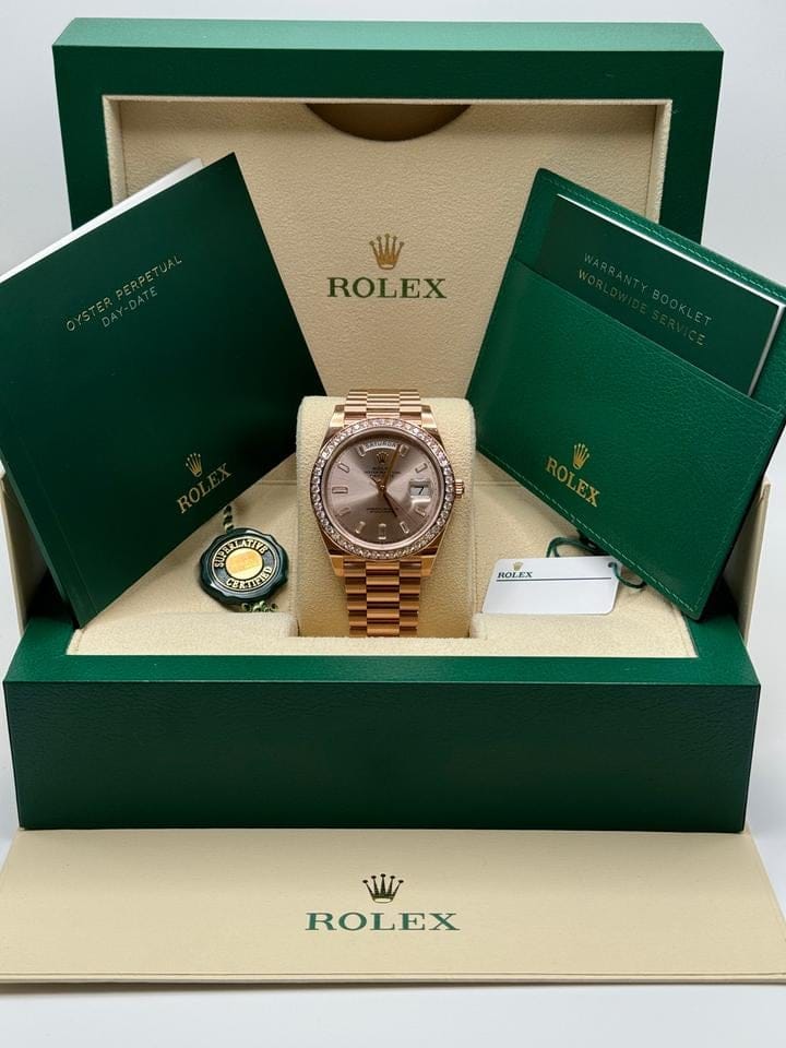 Rolex | Day-Date | 228345RBR | Rose gold | 40 x 48 mm | Rose gold | Pink | Automatic