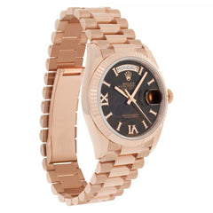 Rolex | Day-Date | 128345RBR | Rose gold | 36 mm | Rose gold | Brown | Automatic