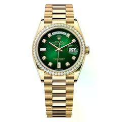 Rolex | Day-Date | 128348RBR-0035 | 36 mm | Green | Automatic