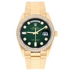 Rolex | Day-Date | 128348RBR-0035 | 36 mm | Green | Automatic