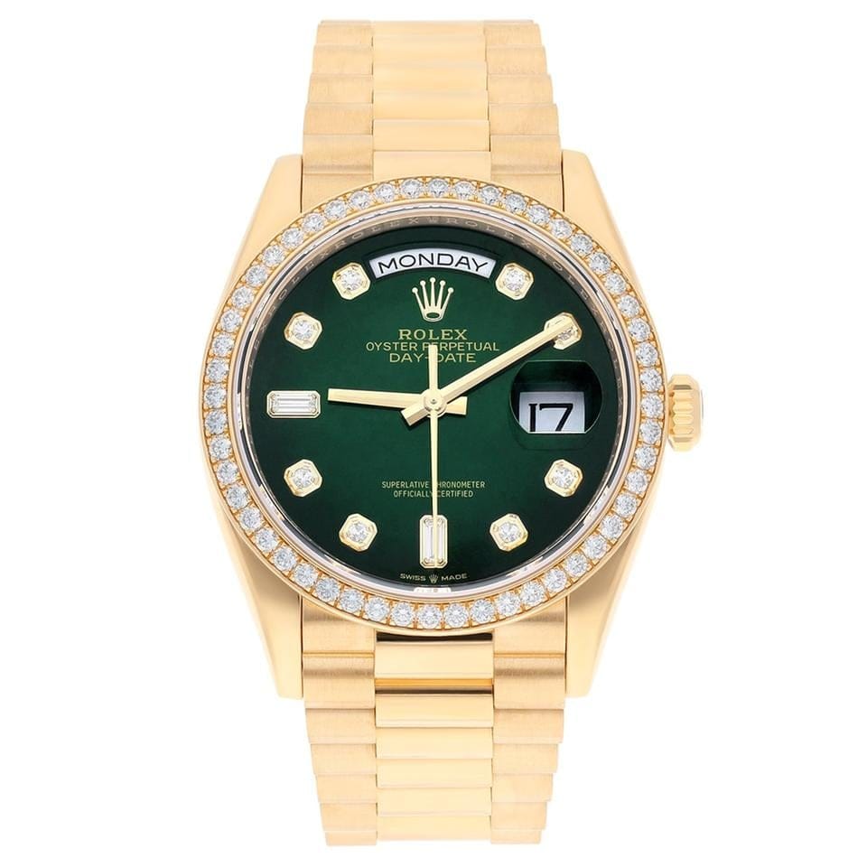 Rolex | Day-Date | 128348RBR-0035 | 36 mm | Green | Automatic
