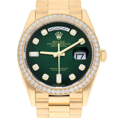 Rolex | Day-Date | 128348RBR-0035 | 36 mm | Green | Automatic