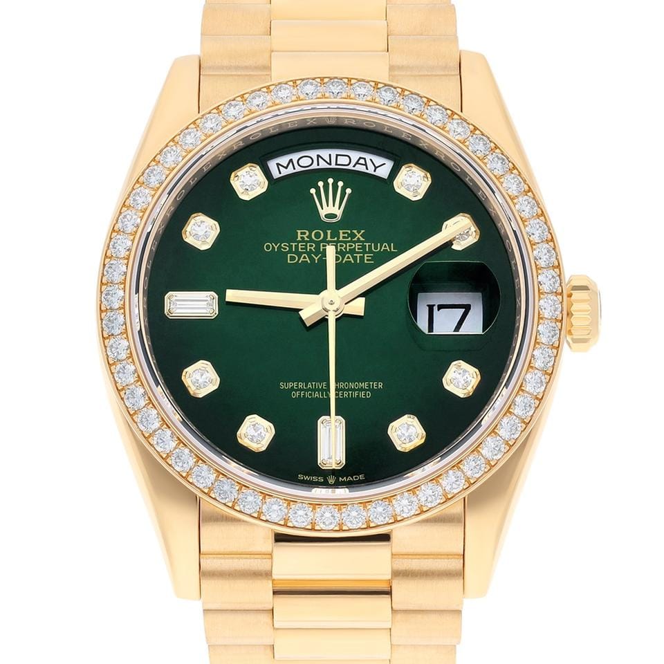 Rolex | Day-Date | 128348RBR-0035 | 36 mm | Green | Automatic