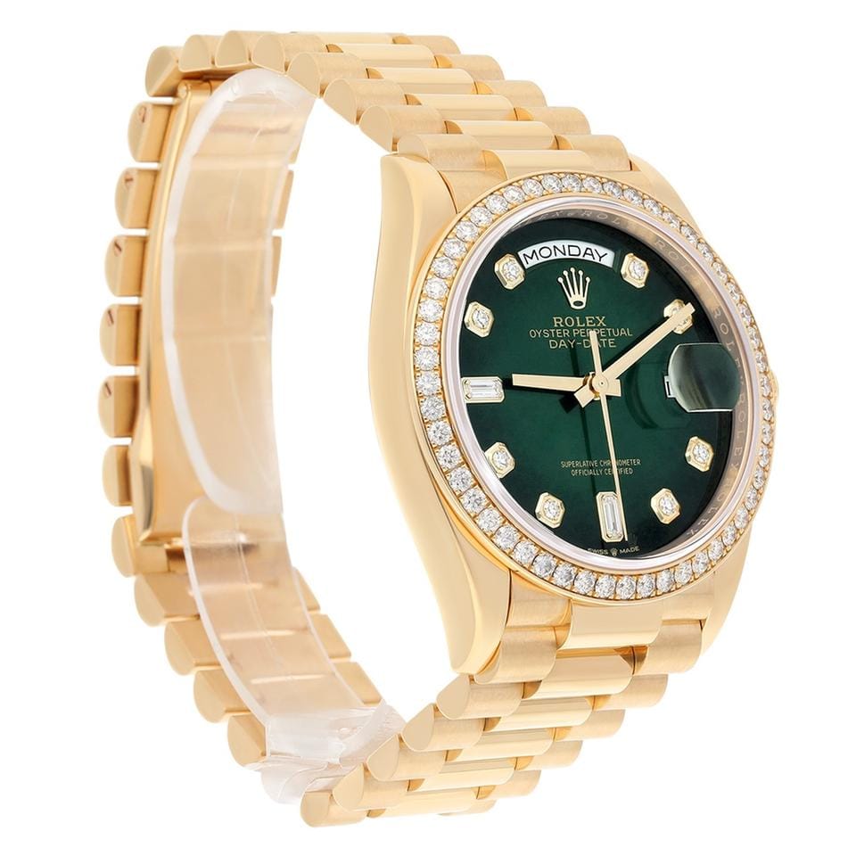 Rolex | Day-Date | 128348RBR-0035 | 36 mm | Green | Automatic