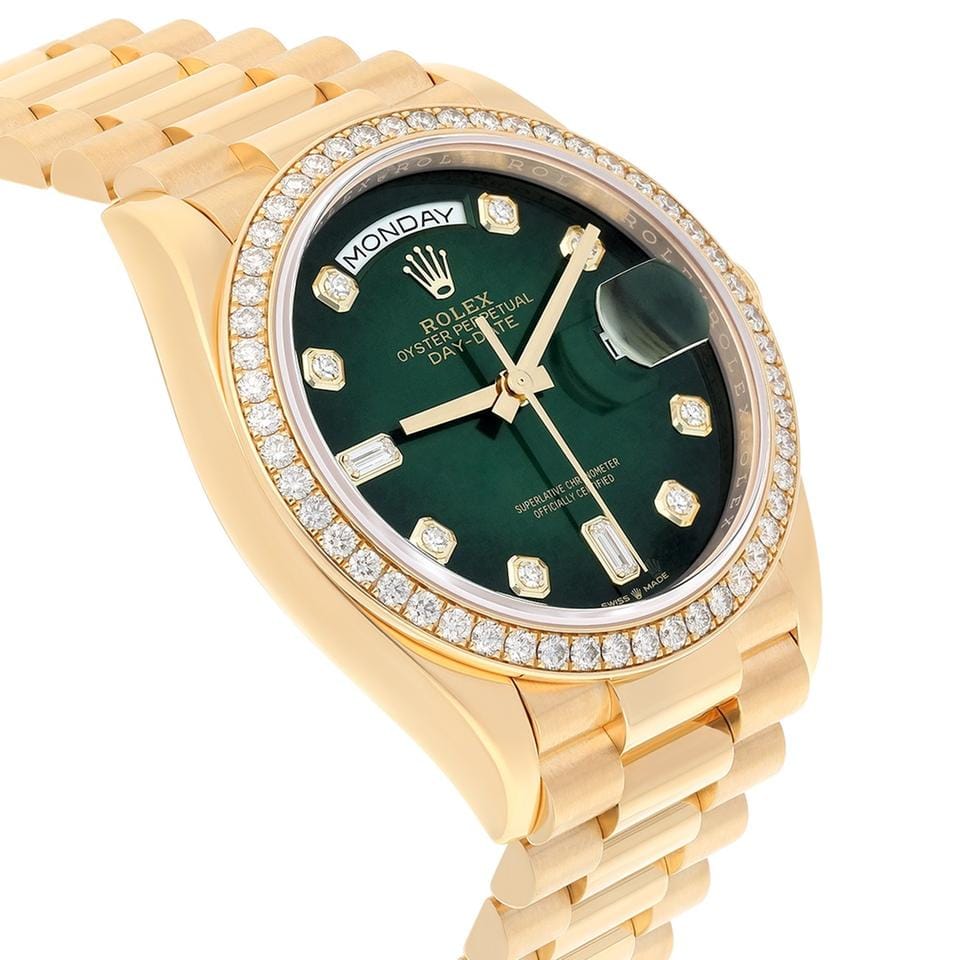 Rolex | Day-Date | 128348RBR-0035 | 36 mm | Green | Automatic