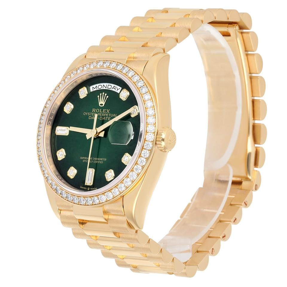 Rolex | Day-Date | 128348RBR-0035 | 36 mm | Green | Automatic