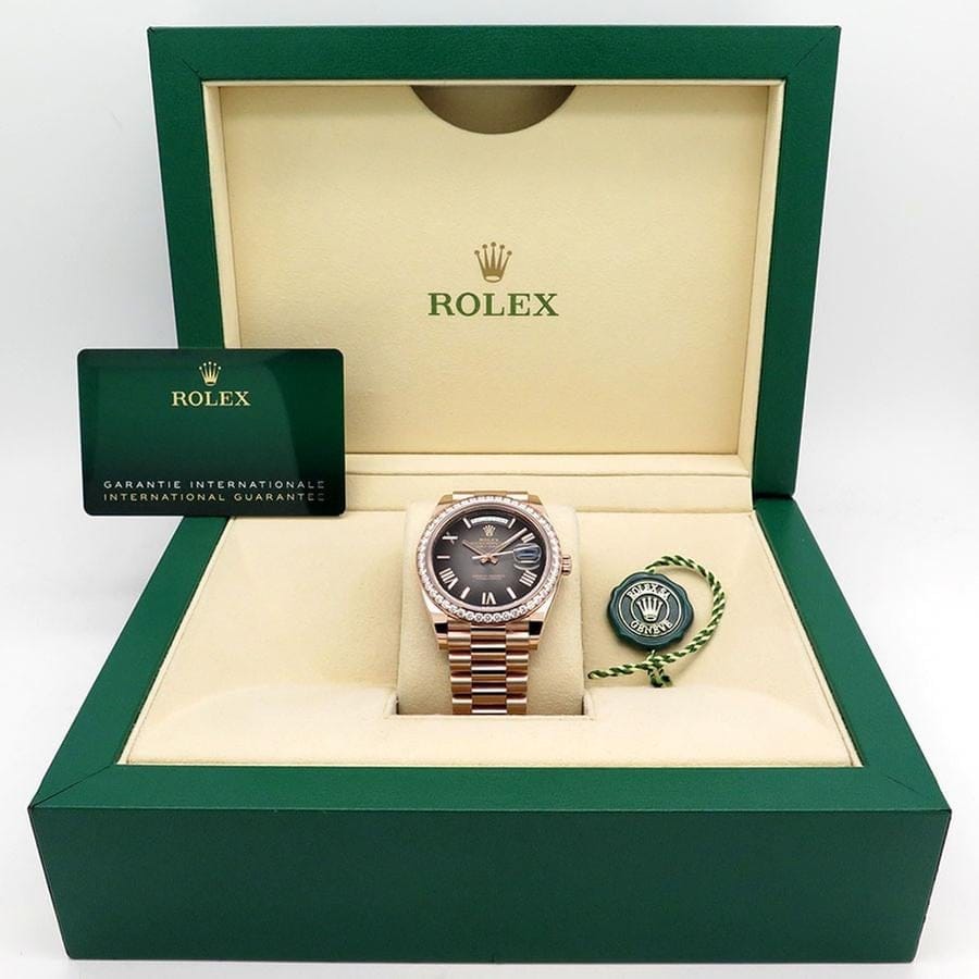 Rolex | Day-Date | 228345RBR | Rose gold | 40 mm | Rose gold | Grey | Automatic