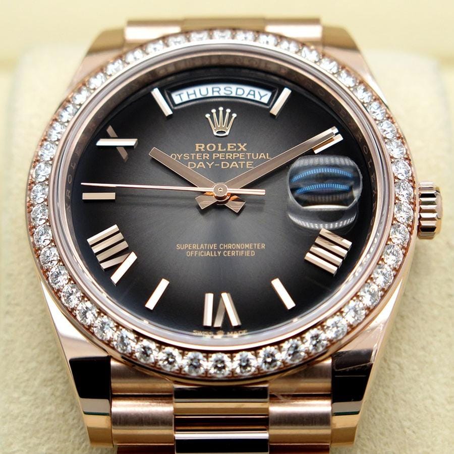 Rolex | Day-Date | 228345RBR | Rose gold | 40 mm | Rose gold | Grey | Automatic