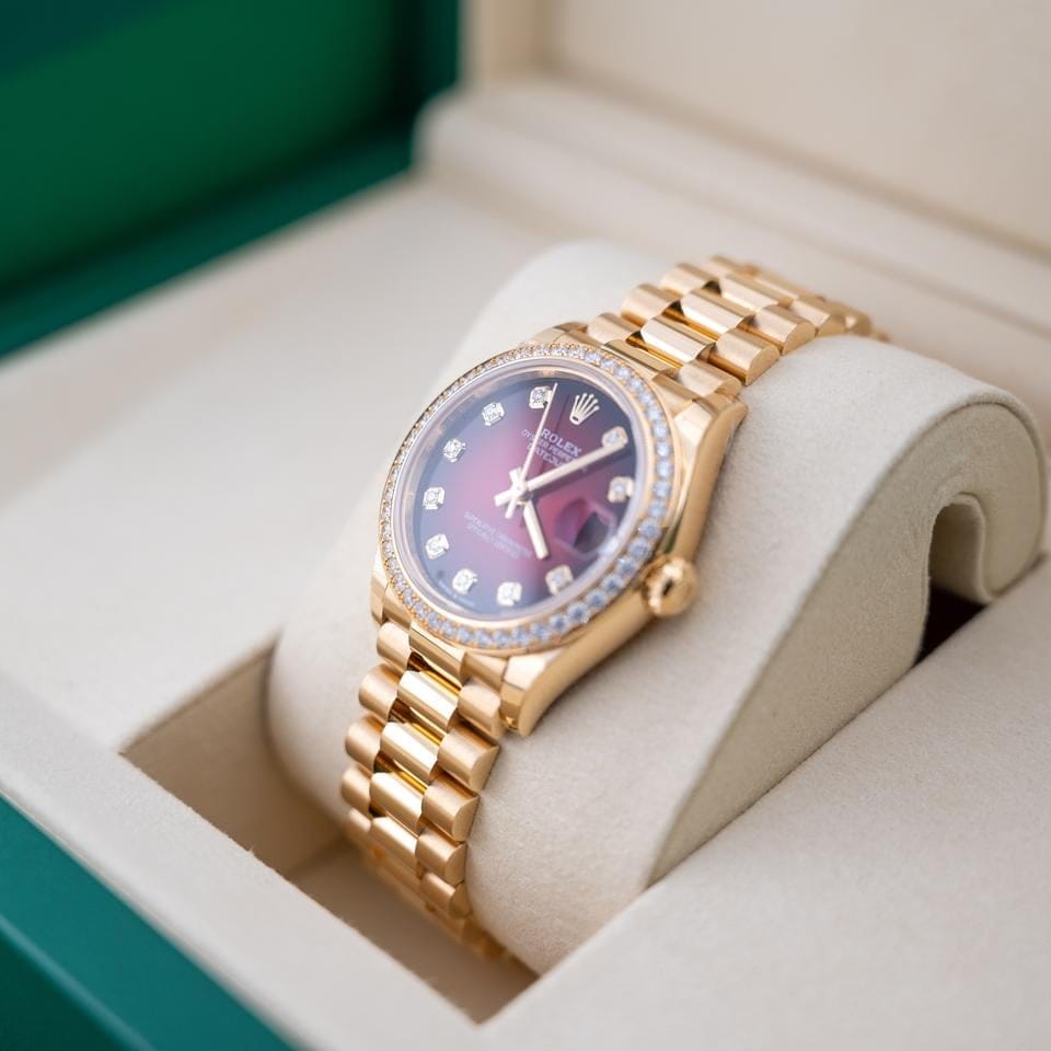 Rolex | Datejust | 278288RBR | Yellow gold | 31 mm | Yellow gold | Red | Automatic