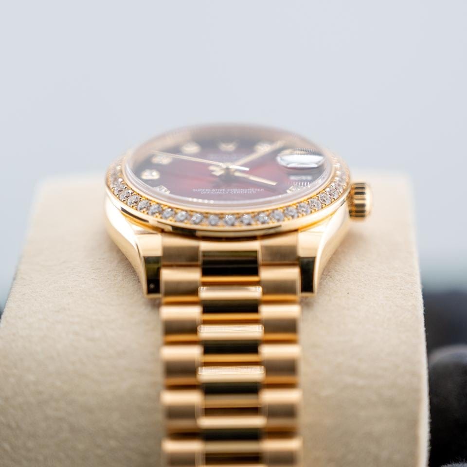 Rolex | Datejust | 278288RBR | Yellow gold | 31 mm | Yellow gold | Red | Automatic