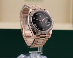 Rolex | Day-Date | 228345RBR | Red gold | 40 x 48 mm | Rose gold | Brown | Automatic