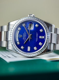 Rolex | Day-Date | 118399BR | White gold | 36 mm | White gold | Blue | Automatic