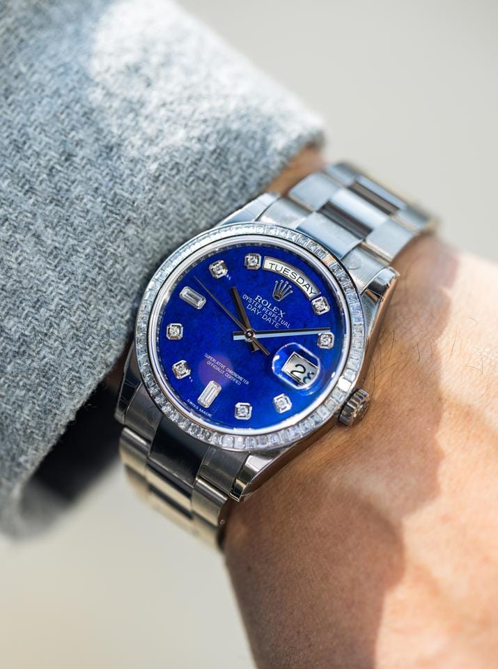 Rolex | Day-Date | 118399BR | White gold | 36 mm | White gold | Blue | Automatic