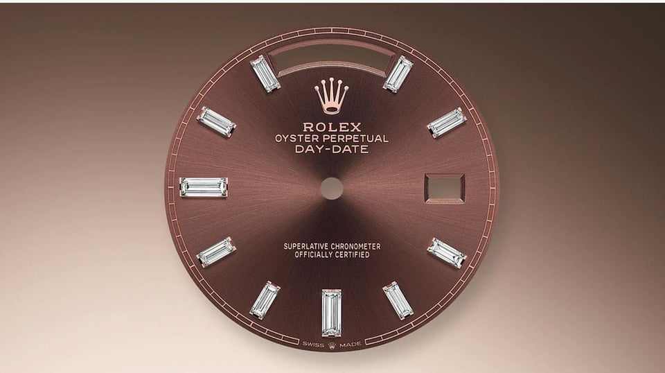 Rolex | Day-Date | 228345RBR-0006 | Rose gold | 40 mm | Rose gold | Brown | Automatic
