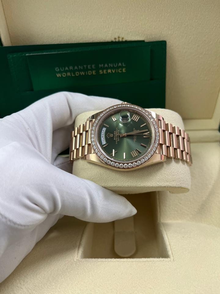 Rolex | Day-Date | 228345rbr | Rose gold | 40 mm | Rose gold | Silver | Automatic