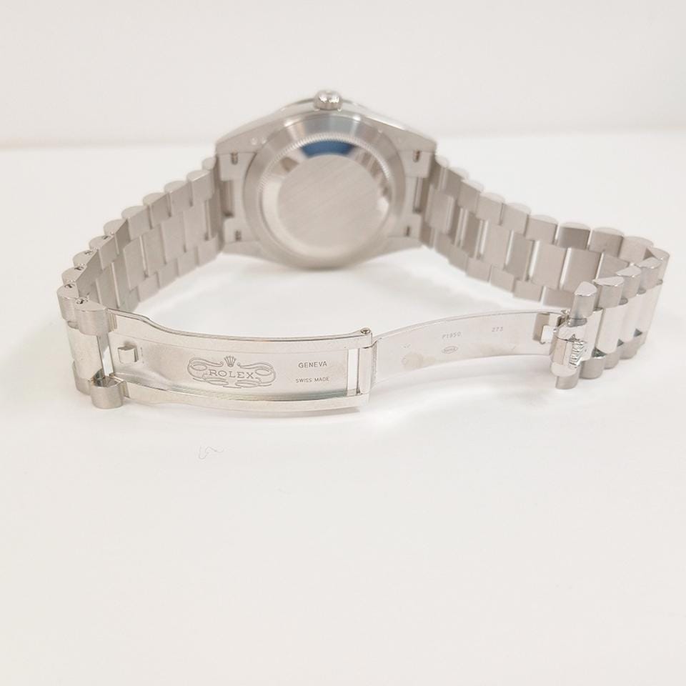 Rolex Day-Date 40President 40 Platinum Baguette Diamond Ice Blue Dial 228396TBR