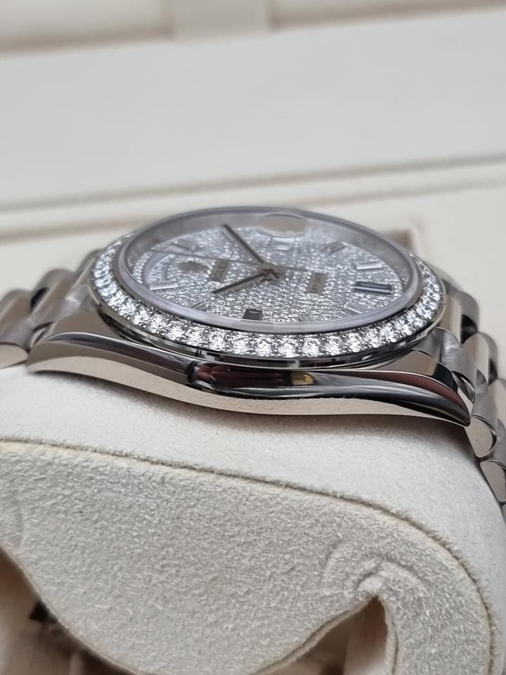 Rolex | Day-Date | 228349RBR | White gold | 40 x 48 mm | White gold | White | Automatic