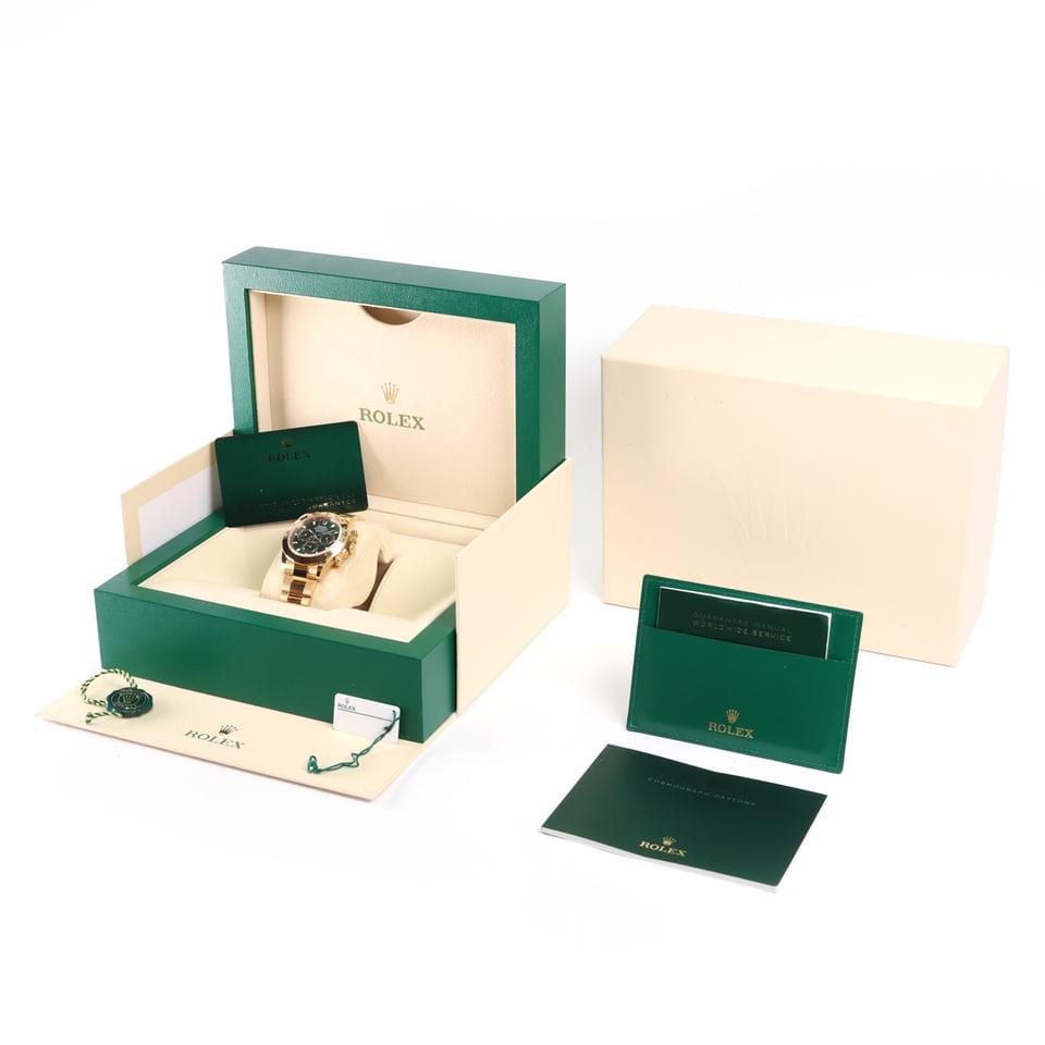 Rolex | Daytona | 116508 | Yellow gold | 40 x 47.3 mm | Yellow gold | Green | Automatic