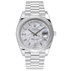 Rolex | Day-Date | 228206 | Platinum | 40 x 48 mm | Platinum | White | Automatic