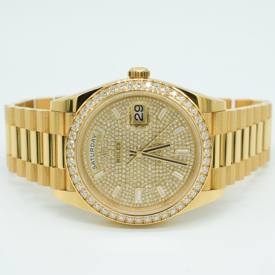 Rolex | Day-Date | 228348RBR | Yellow gold | 40 x 48 mm | Yellow gold | Yellow | Automatic