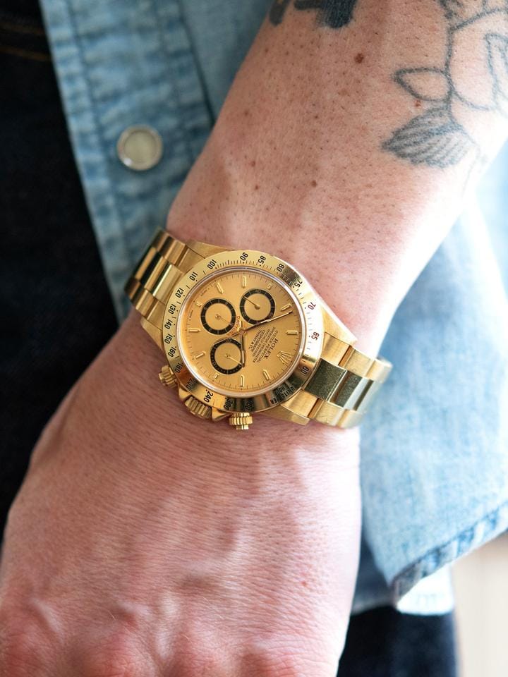 Rolex | Daytona | 16528 | Yellow gold | 40 mm | Yellow gold | Blue | Automatic