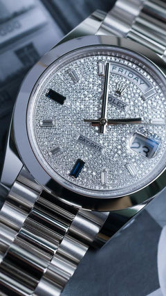 Rolex | Day-Date | 228206 | Platinum | 40 x 48 mm | Platinum | Silver | Automatic