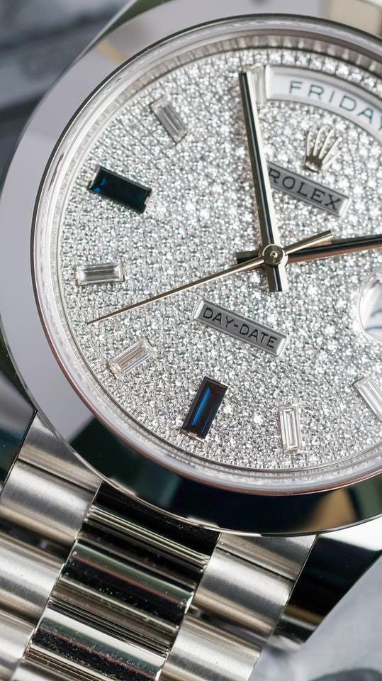 Rolex | Day-Date | 228206 | Platinum | 40 x 48 mm | Platinum | Silver | Automatic