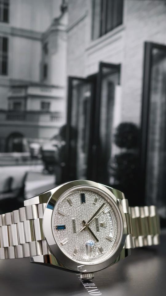 Rolex | Day-Date | 228206 | Platinum | 40 x 48 mm | Platinum | Silver | Automatic