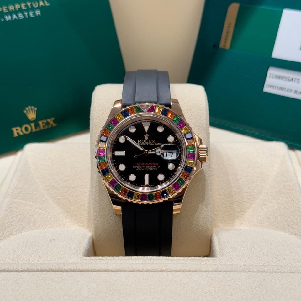 Rolex | Yacht-Master | 116695 SATS | Rose gold | 40 mm | Rubber | Black | Automatic