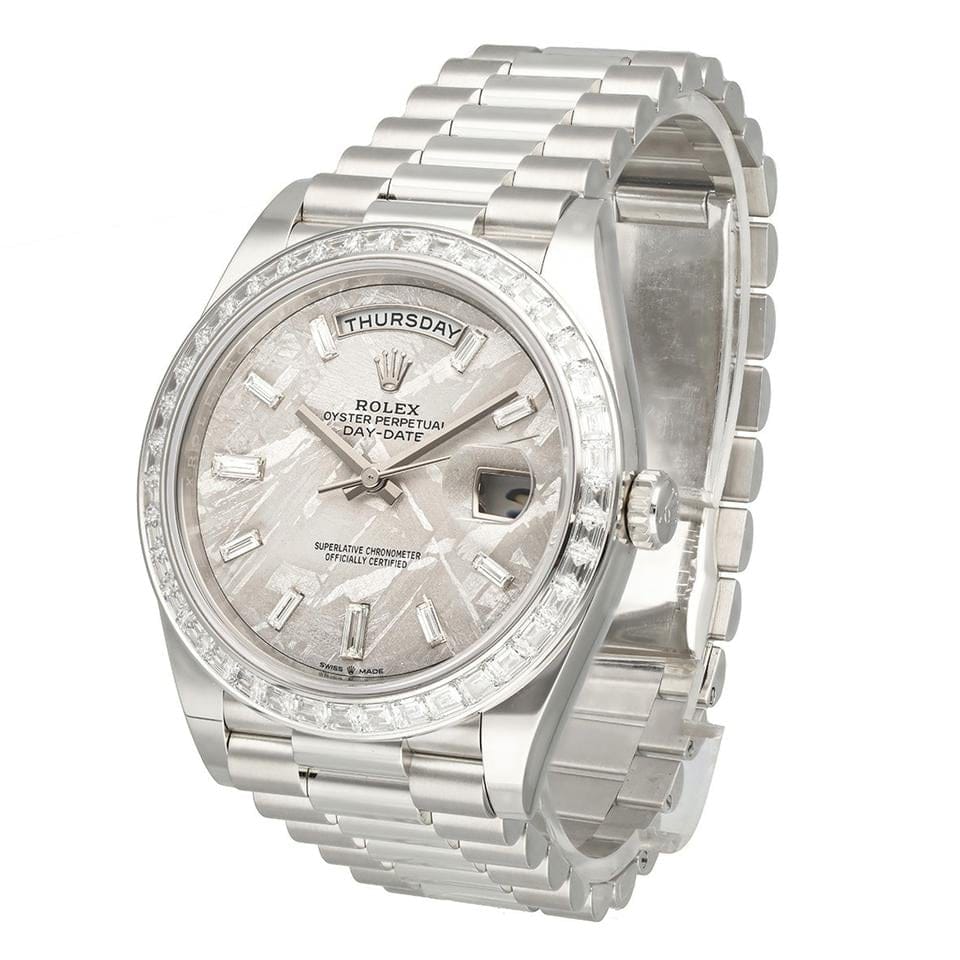 Rolex | Day-Date | 228396TBR | Platinum | 40 mm | Platinum | Meteorite | Automatic