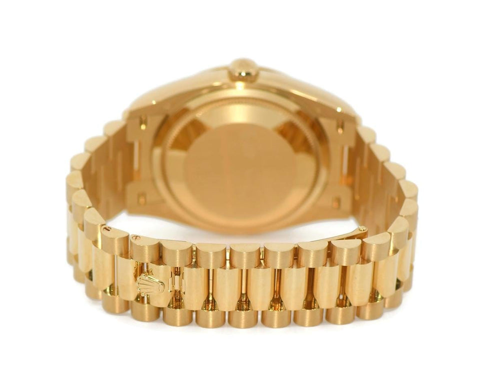 Rolex | Day-Date | 128238-0121 | Yellow gold | 36 mm | Yellow gold | Green | Automatic