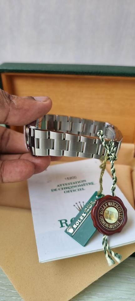 Rolexold stock. Oyster date 15200 full set in showroom condition. Brand new old stock.